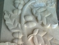 Bespoke Hand-Carved Stone Fireplace with Acorn Artwork 3